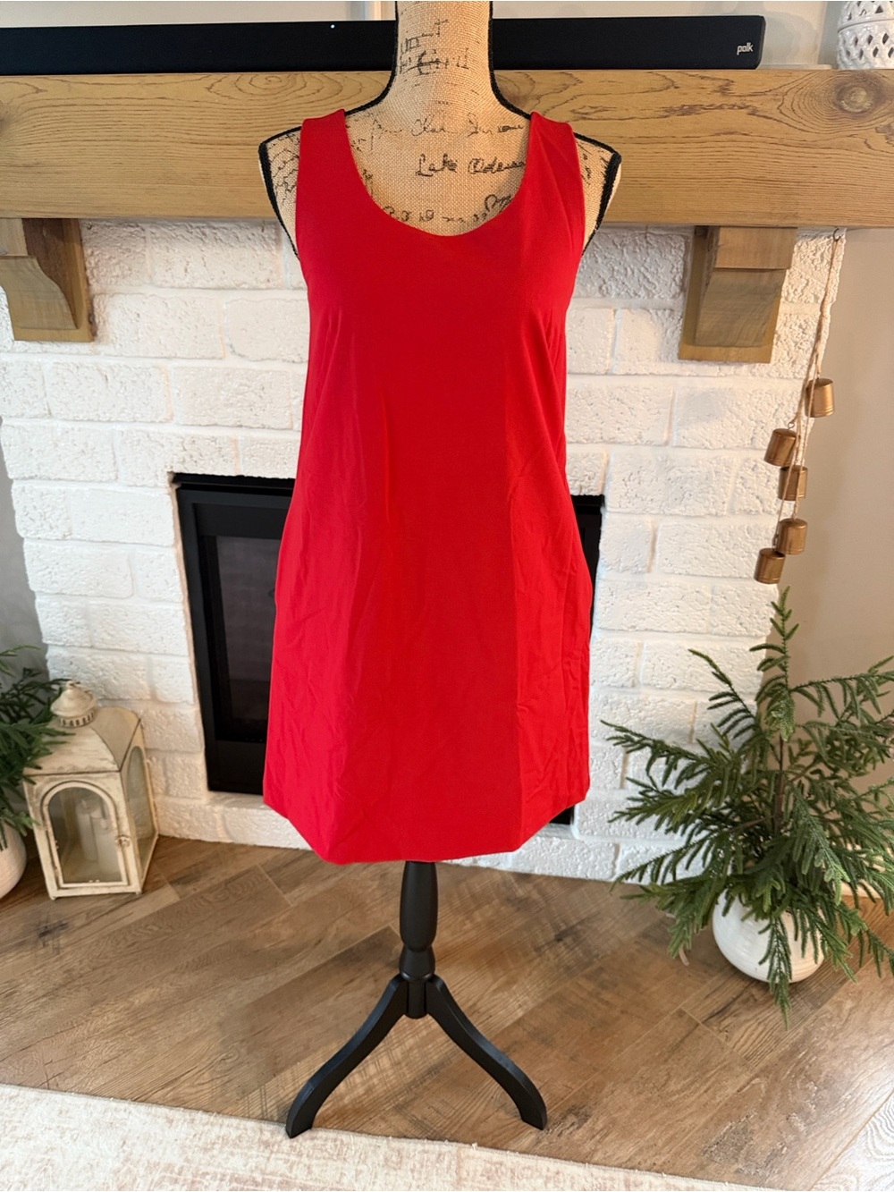 Calvin Klein Red Sleeveless Shift Dress